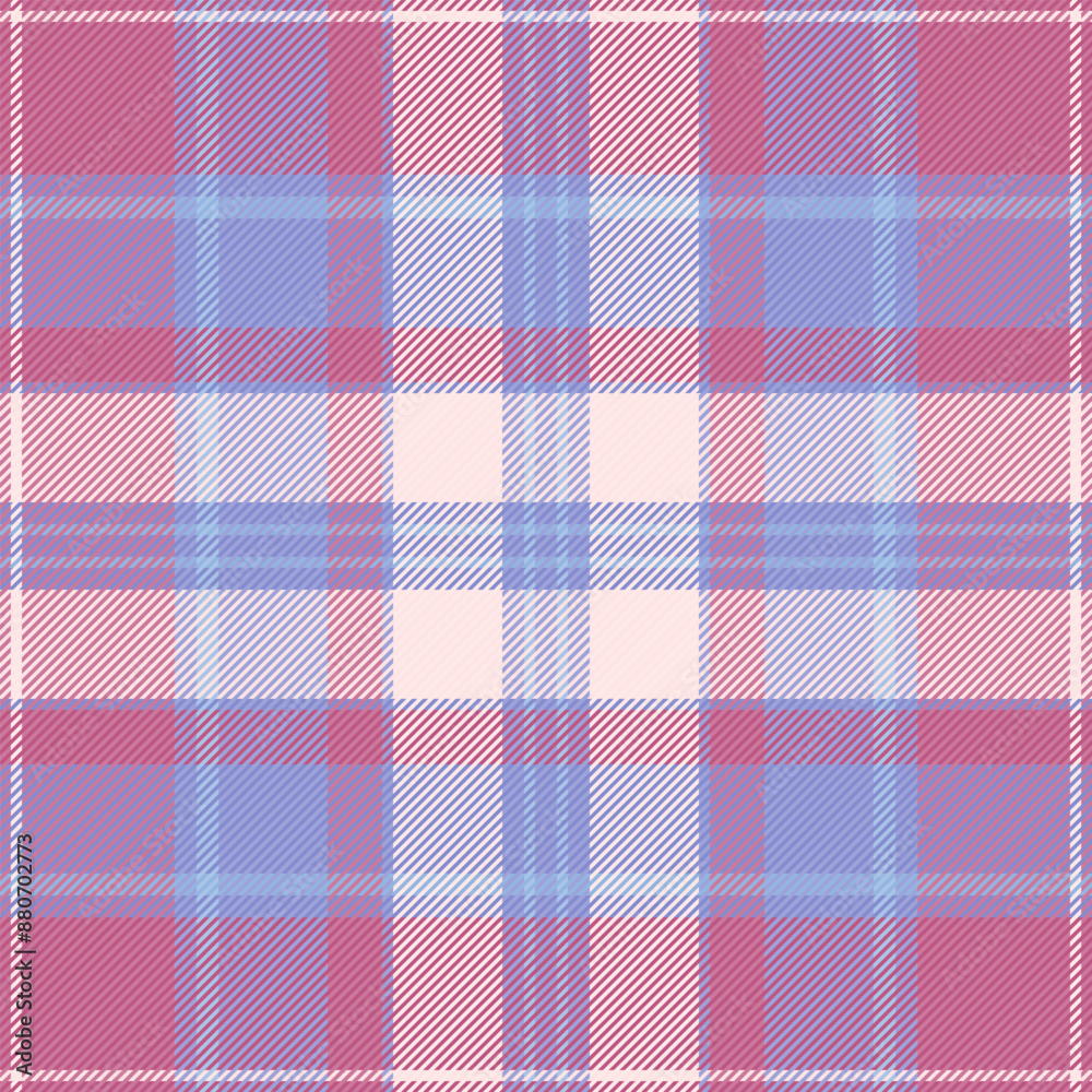 Apparel plaid background textile, wide tartan vector fabric. Gentle seamless check texture pattern in pink and light colors. Apparel plaid background textile, wide tartan vector fabric. Gentle seamless check texture pattern in pink and light colors.
