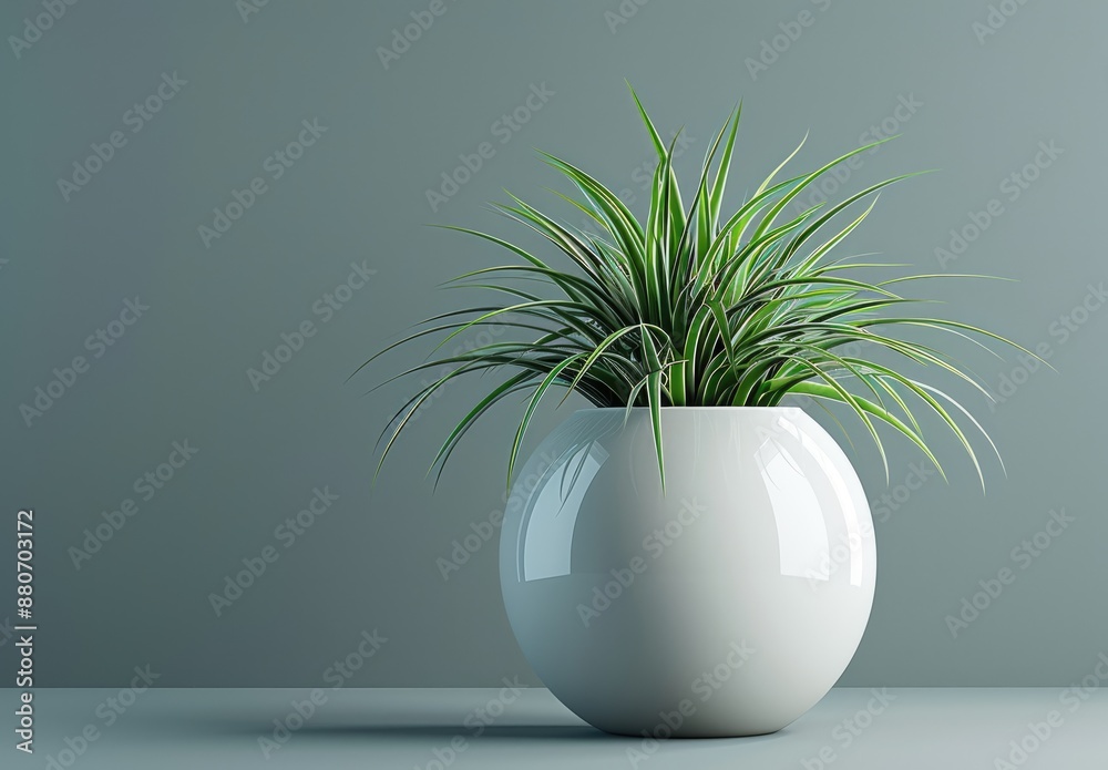 Design a modern plant pot mockup with lush greenery against a solid white background. Generated AI Design a modern plant pot mockup with lush greenery against a solid white background. Generated AI