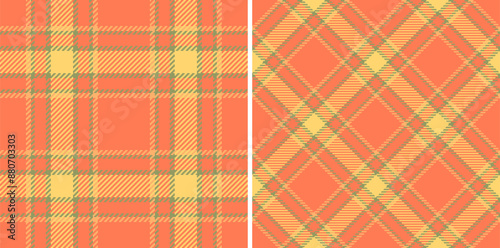 Check plaid fabric of textile background seamless with a pattern vector texture tartan. Set in gold colors. Bed sheet designs for the bedroom.
