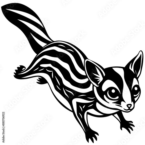 Original name(s): abstract sugar glider in flight Vector Design and illustration