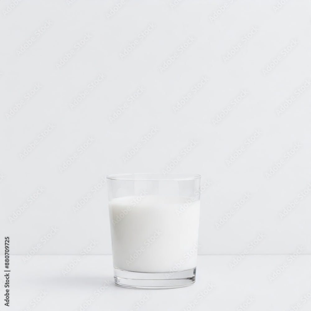 Milk in a glass isolated on white background Milk in a glass isolated on white background