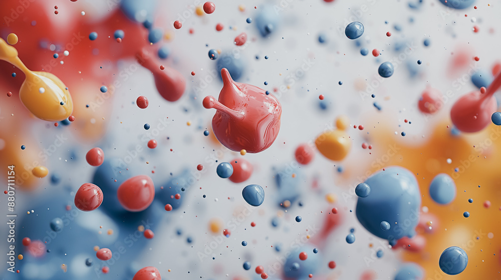 A colorful explosion of paint splatters in the air. The colors are bright and vibrant, creating a sense of energy and excitement. The scene is chaotic and dynamic A colorful explosion of paint splatters in the air. The colors are bright and vibrant, creating a sense of energy and excitement. The scene is chaotic and dynamic