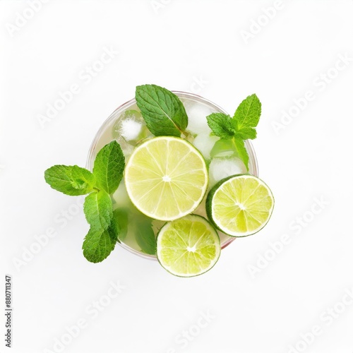 Mojito in a glass isolated on white background