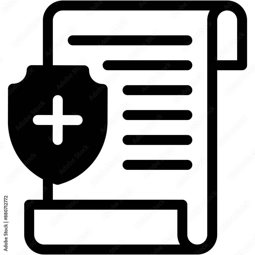Vector Icon Insurance, Liability, Risk, Protection, Secure, Document Vector Icon Insurance, Liability, Risk, Protection, Secure, Document
