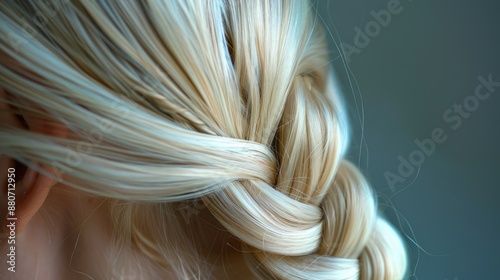 Thick blonde braid