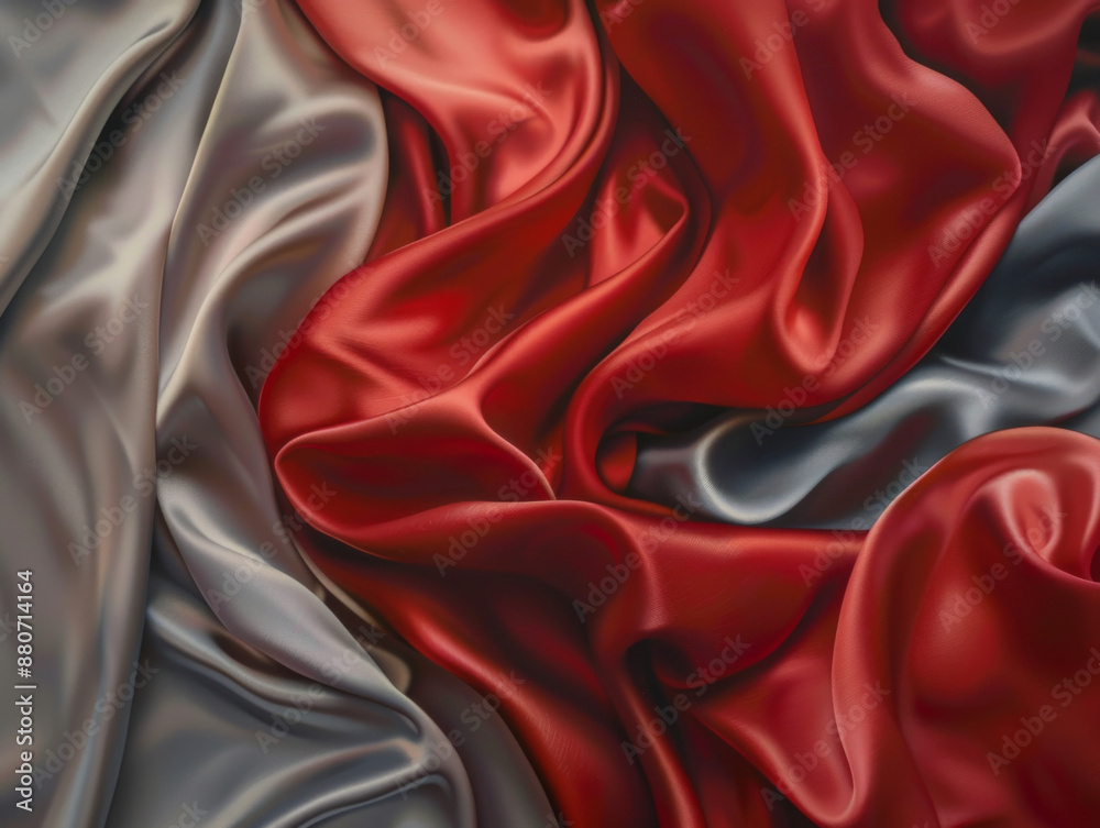 Obraz premium Silk in Two Colors, Generative AI Illustration