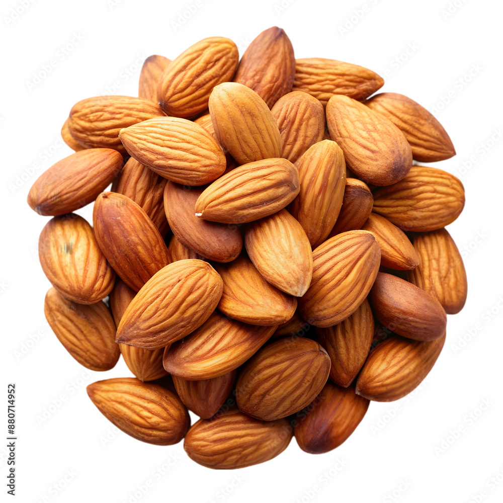 Fototapeta premium almonds on transparent background