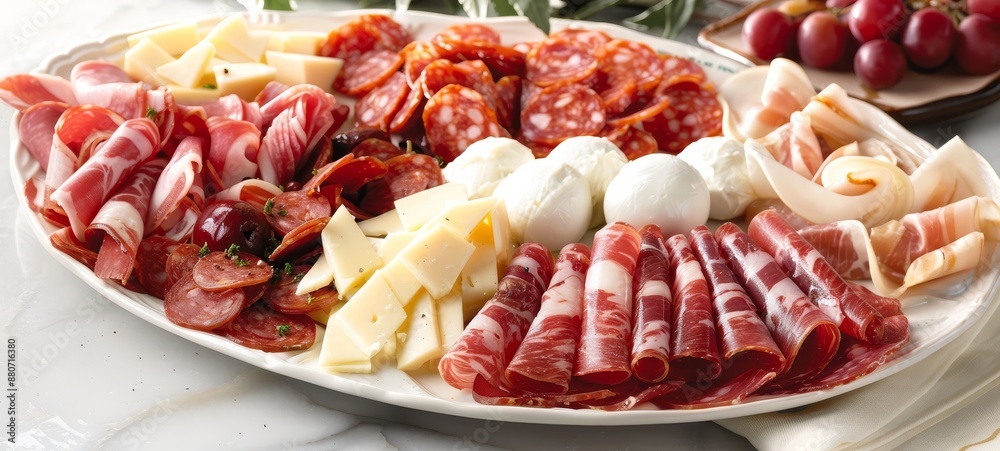 Food macro photography. Slicing deli meats, cheese. Food macro photography. Slicing deli meats, cheese.