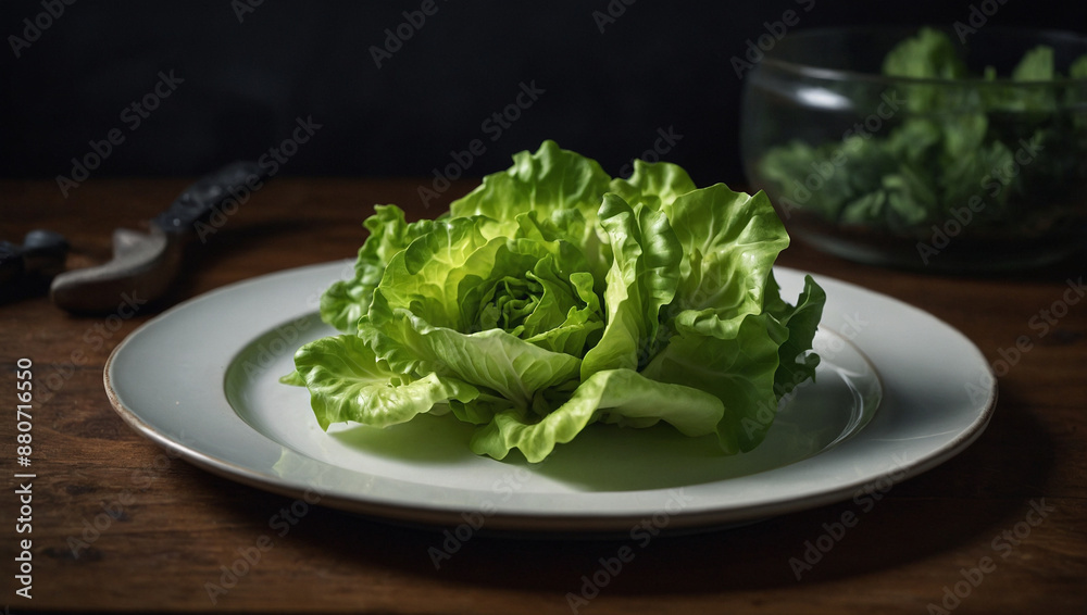 lettuce on a plate lettuce on a plate