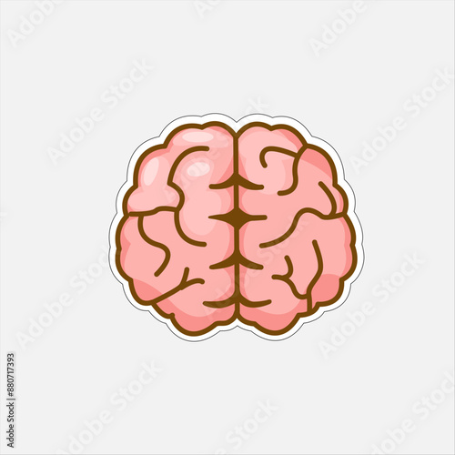 cute medical stickers human anatomy organs parts of the brain