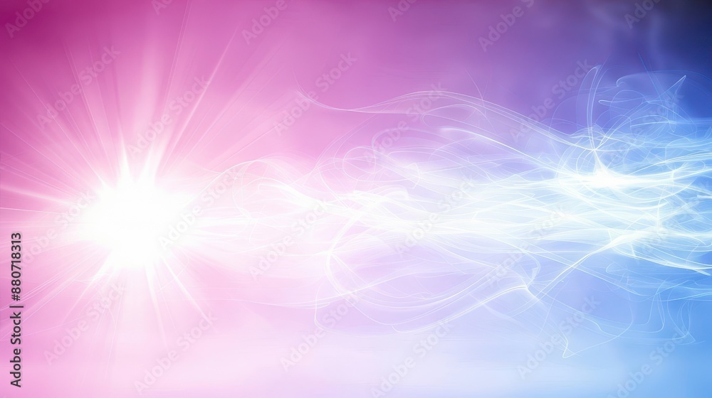 Pink and blue ethereal energy flowing in opposite directions Pink and blue ethereal energy flowing in opposite directions