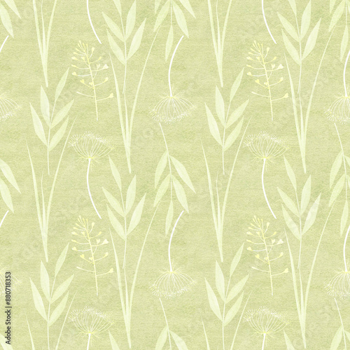 Watercolor seamless floral pattern. Wallpaper pattern in scandi style.