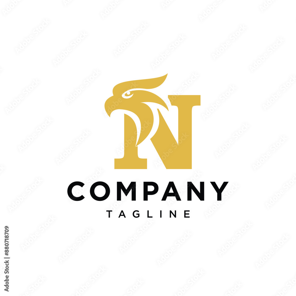 Letter N Head Eagle elegant logo icon vector template Letter N Head Eagle elegant logo icon vector template