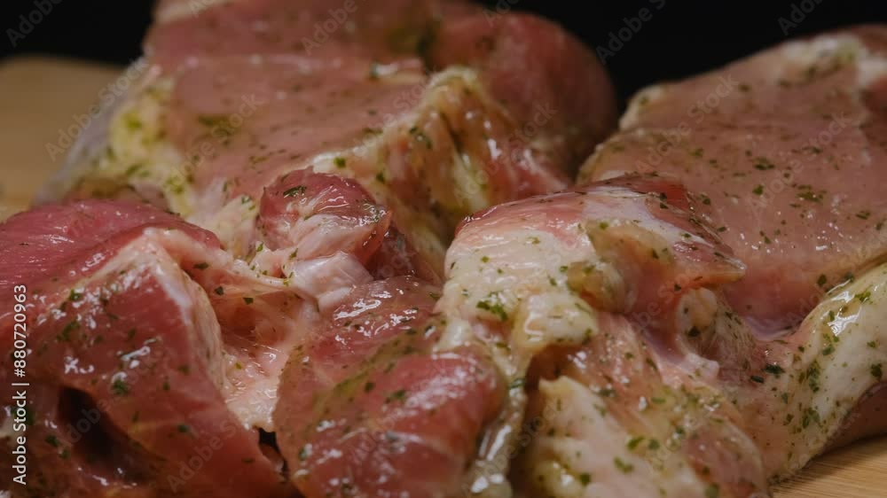 pickled meat in close-up on a plate pickled meat in close-up on a plate