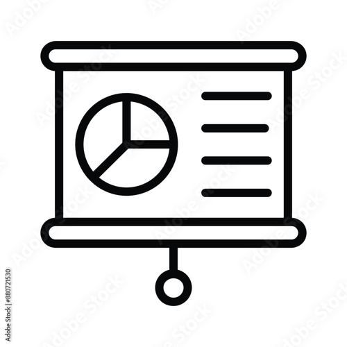 An icon of business graphical presentation, vector of statistical presentation