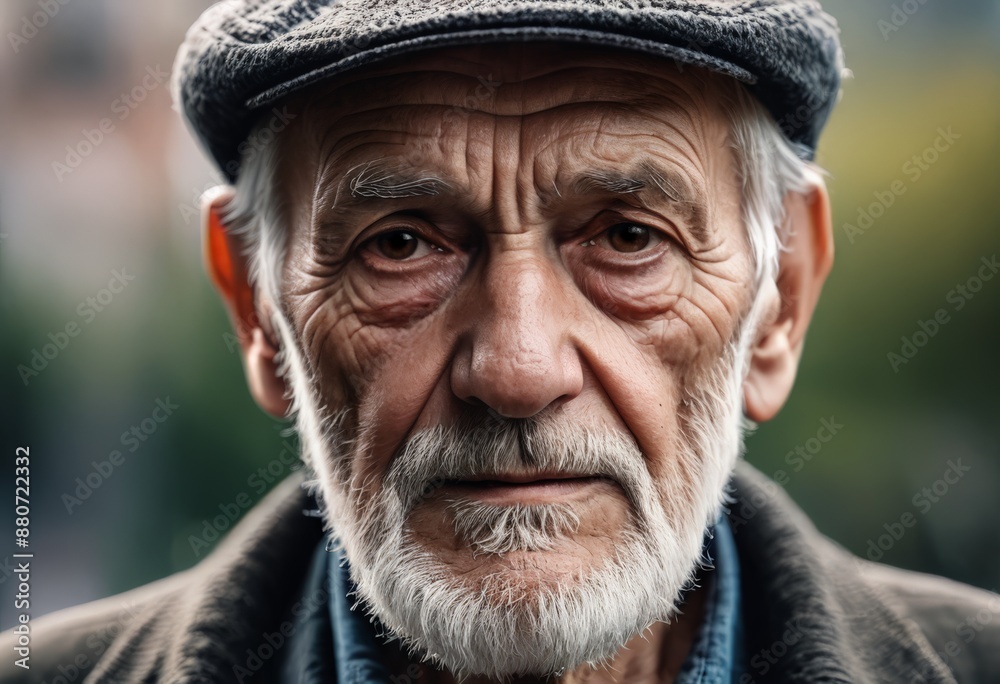 Portrait of a pensive elderly man Portrait of a pensive elderly man