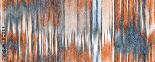 Rug seamless texture with abstract pattern, ethnic fabric, grunge background, boho style pattern, 3d illustration