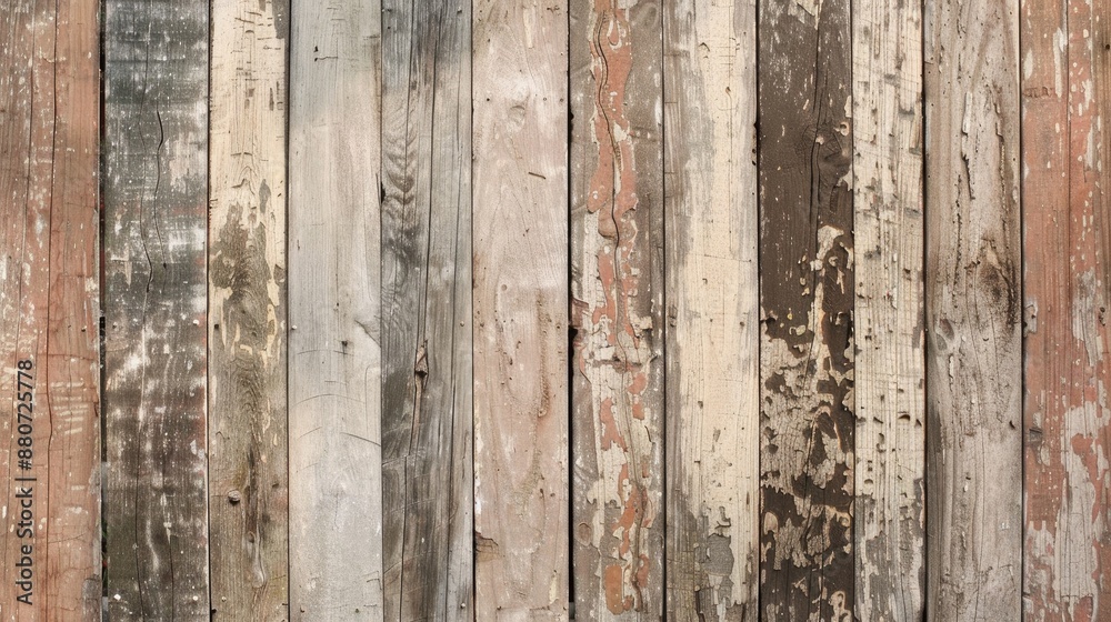 Wooden wallpaper with aged appearance
