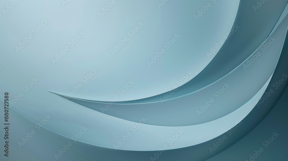 Obraz premium Abstract Curved Shapes in Blue Tones