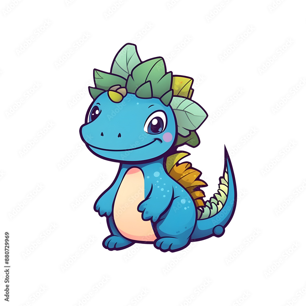 Simple Cartoon Artwork: Clean and Simple design of a blue dinosaur. Simple Cartoon Artwork: Clean and Simple design of a blue dinosaur.