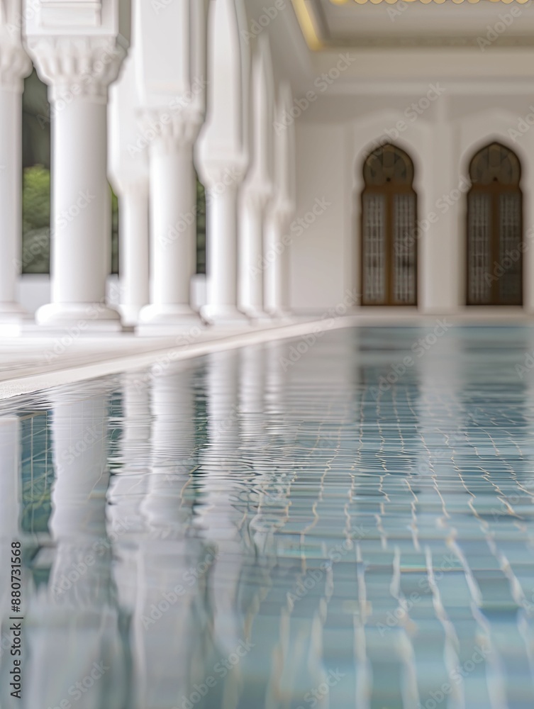 Fototapeta premium Luxury hotels near mosques, providing convenient and comfortable stays for tourists and worshippers alike.