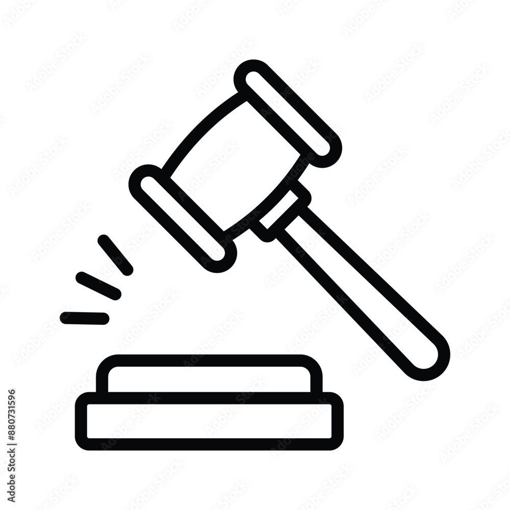 An icon of auction law in modern design style, ready to use vector An icon of auction law in modern design style, ready to use vector