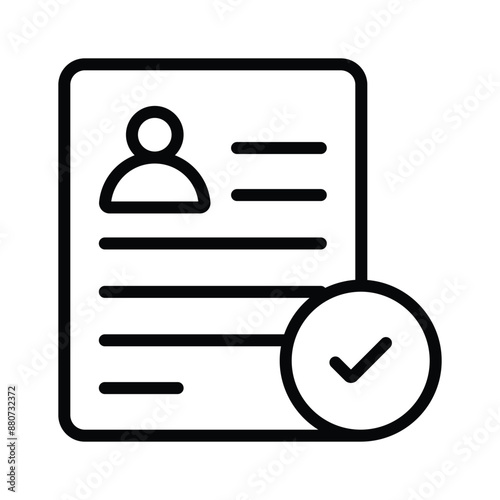 Grab this amazing icon of curriculum vitae in modern style