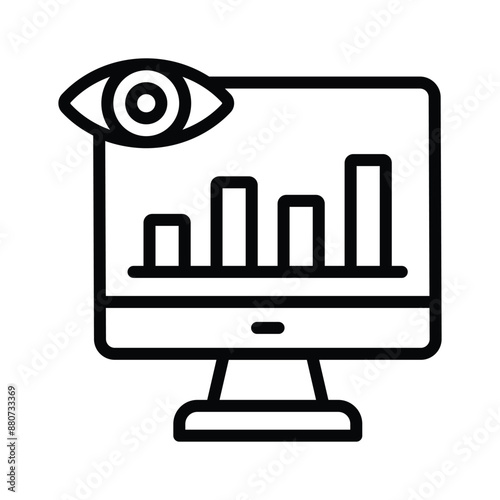 Data monitoring vector design in modern style isolated on white background