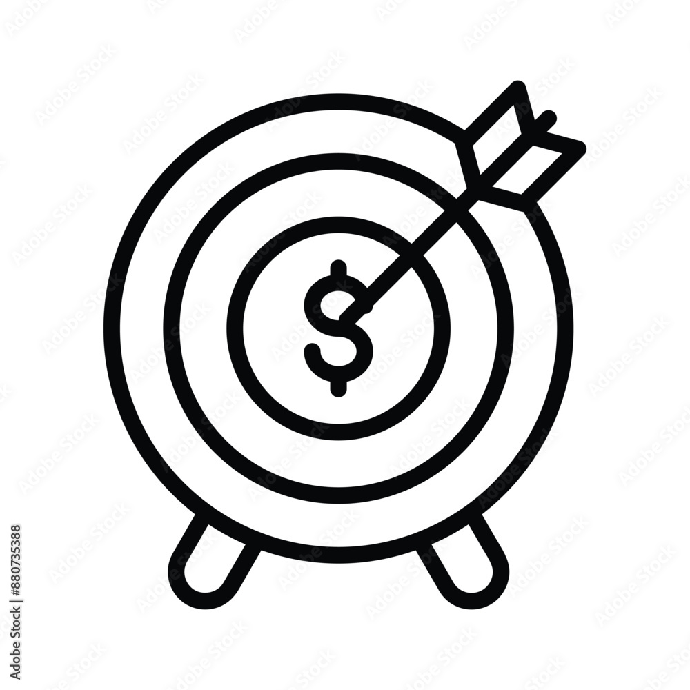 Grab this carefully crafted vector of business target in trendy style, financial focus icon design Grab this carefully crafted vector of business target in trendy style, financial focus icon design