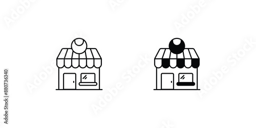 sports shop set icon with white background vector stock illustration