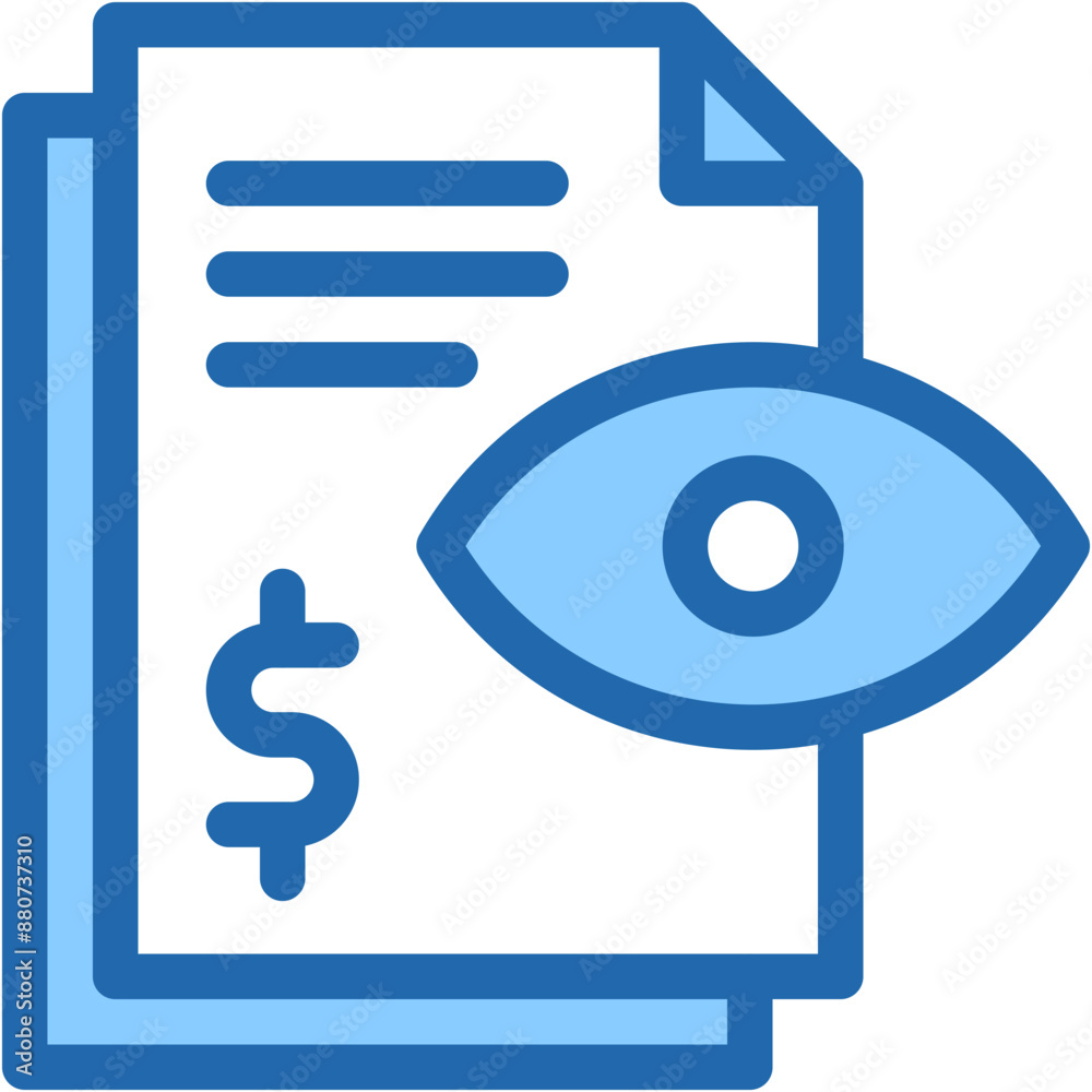 Vector Icon audit, search, accounting, documents, eye Vector Icon audit, search, accounting, documents, eye