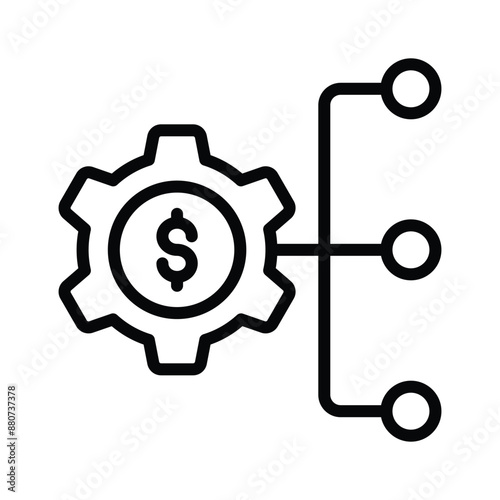 Money Diversification icon in modern style isolated on white background