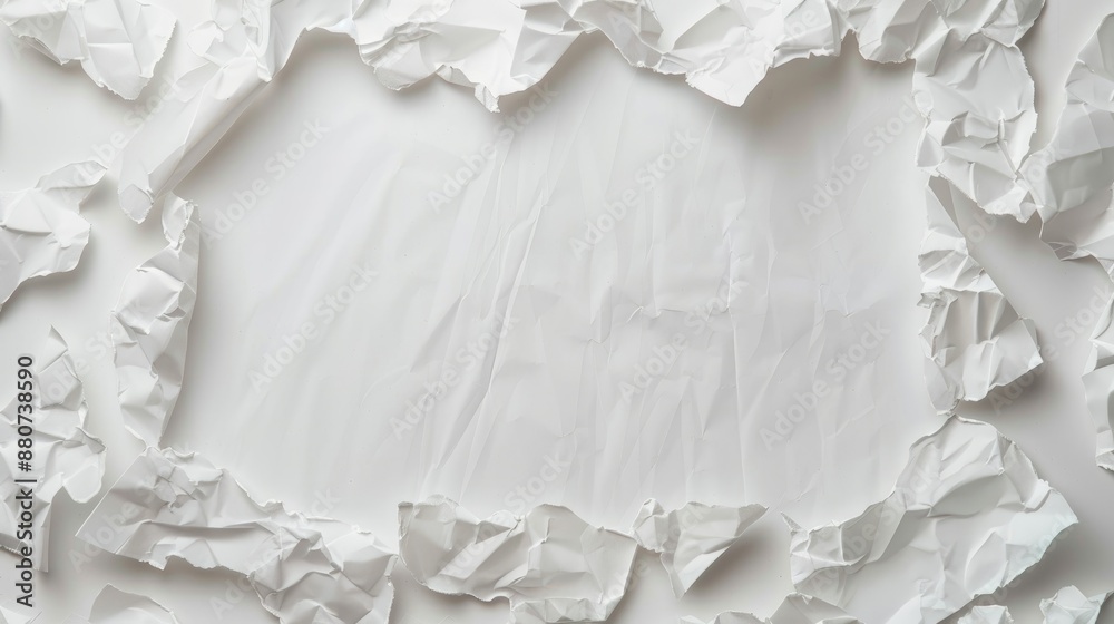 Obraz premium White background with empty paper frame