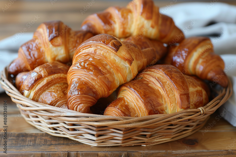 croissants in a basket croissants in a basket