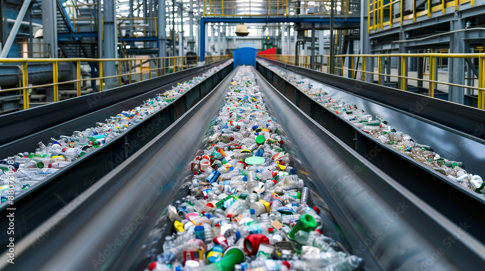 plastic in the recycling center plastic in the recycling center