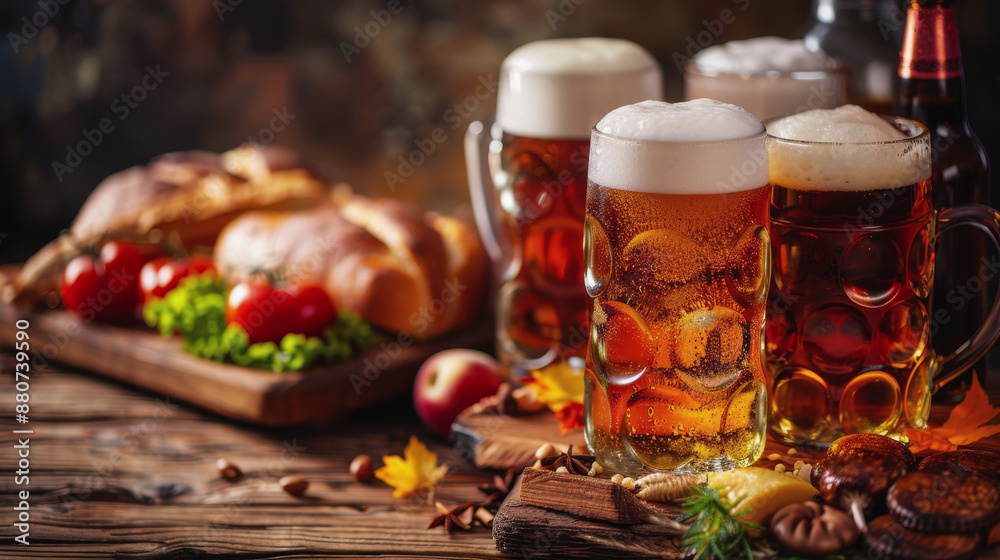 Oktoberfest holiday. beer festival. beer festival. Ice drinks beer