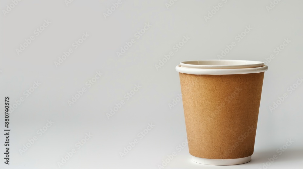 Paper cup on white background Paper cup on white background