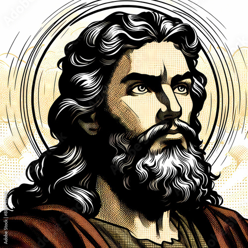 John the Baptist – Graphic Novel Comic Illustration of the Forerunner of Jesus Christ