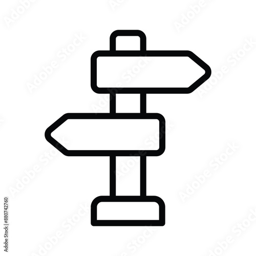 Flat vector design of direction board in modern style, an icon of guidepost