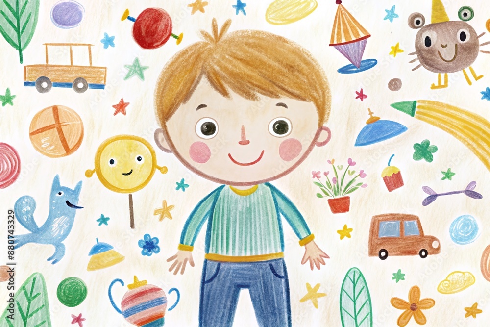 Charming Kids Illustration for Children's Books and Educational Projects Charming Kids Illustration for Children's Books and Educational Projects