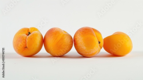 Wallpaper Mural Apricots fruit on white background Torontodigital.ca