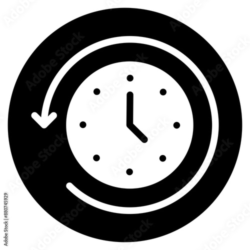 reduce time glyph icon