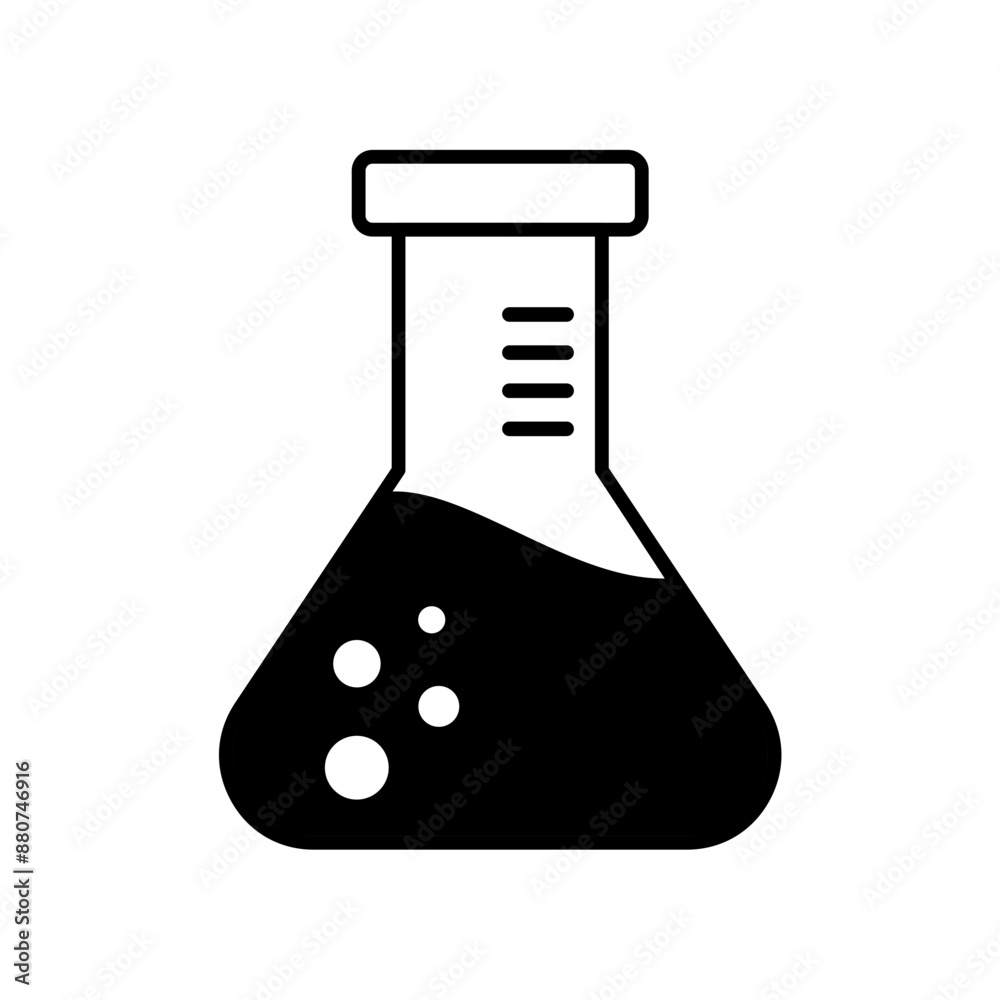 chemical test tube icon, silhouette vector isolated on white background. simple and modern design chemical test tube icon, silhouette vector isolated on white background. simple and modern design