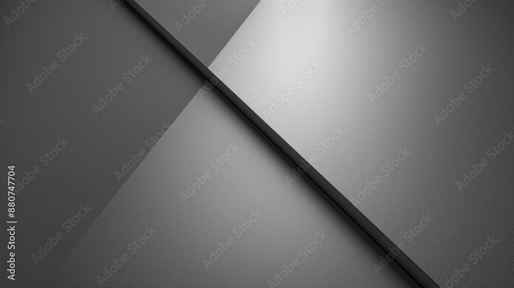 Abstract Gray Geometric Shapes With Diagonal Line and Light Reflection Abstract Gray Geometric Shapes With Diagonal Line and Light Reflection