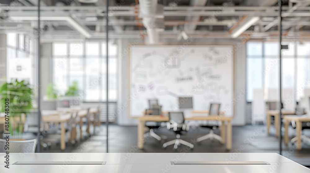 Dynamic Collaboration Space with Whiteboard Walls in Modern Office Setting Dynamic Collaboration Space with Whiteboard Walls in Modern Office Setting