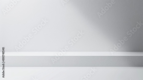 Wallpaper Mural Empty White Platform in a Minimalist Room With Sunlight Torontodigital.ca