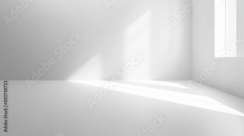 Wallpaper Mural Sunlight Streaming Through a Window Into an Empty White Room Torontodigital.ca