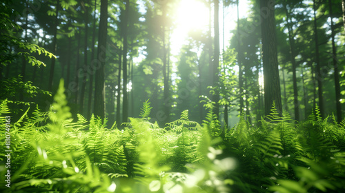 Green forest environment 