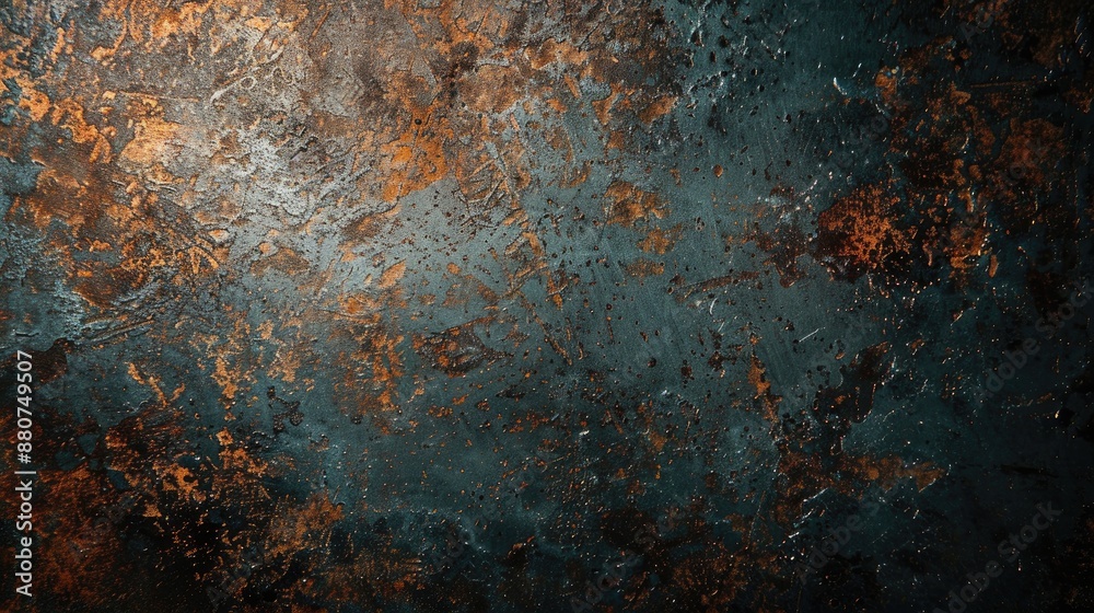 Rustic metal background with central space for creative content in a horizontal layout Rustic metal background with central space for creative content in a horizontal layout