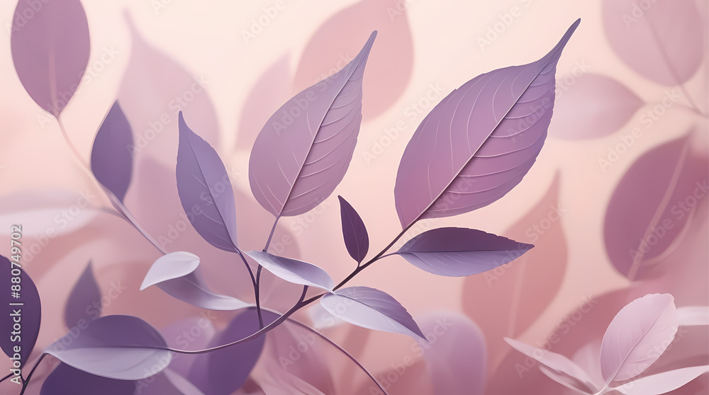 Fototapeta premium pink lavender purple leaves soft background abstract botanical